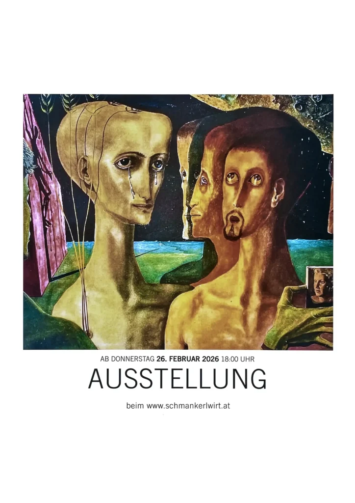 Einladung Kunstausstellung Arnoldina 2026 beim Schmankerlwirt in Vorderweißenbach im Mühlviertel