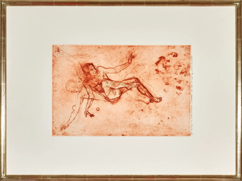 „Nijinsky In La Dance Orientale“, 1999 von Moritz Neumüller aus der Kunstsammlung Arnoldina im Schmankerlwirt Vorderweißenbach