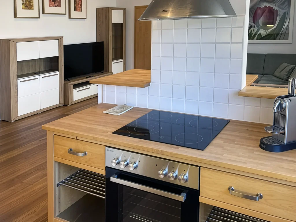 Rosensuite Küche im Schmankerlwirt in Vorderweißenbach im Mühlviertel